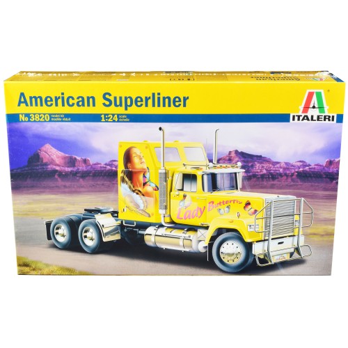 Skill 5 Model Kit American Superliner Truck Tractor 'Lady Butterfly' 1/24 Scale Model by Italeri