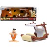 Flintmobile with Fred Flintstone Diecast Figurine 'The Flintstones' 'Hollywood Rides' Series 1/32 Diecast Model Car by Jada