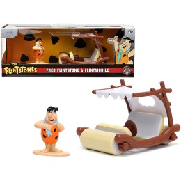 Flintmobile with Fred Flintstone Diecast Figurine 'The Flintstones' 'Hollywood Rides' Series 1/32 Diecast Model Car by Jada
