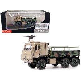 M1083 MTV (Medium Tactical Vehicle) Armored Cab Cargo Truck with Turret NATO Camouflage 'US Army' 'Armor Premium' Series 1/72 Diecast Model by Panzerkampf