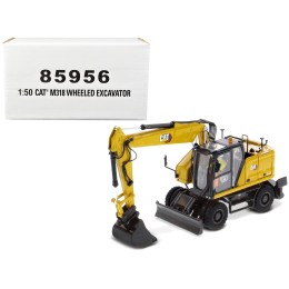 CAT Caterpillar M318 Wheeled Excavator Yellow with Operator 'High Line' Series 1/50 Diecast Model by Diecast Masters