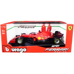 Ferrari SF21 #16 Charles Leclerc Formula One F1 Car 'Ferrari Racing' Series 1/18 Diecast Model Car by Bburago