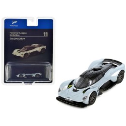 Aston Martin Valkyrie Skyfall Silver Metallic with Black Top 'Hypercar League Collection' 1/64 Diecast Model Car by PosterCars