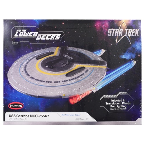 Skill 2 Model Kit USS Cerritos NCC-75567 Spacecraft 'Star Trek: Lower Decks' (2020-2024) TV Series 1/1400 Scale Model by Polar Lights