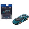 Lamborghini Sian FKP 37 Blu Uranus Blue Metallic 'Hypercar League Collection' 1/64 Diecast Model Car by PosterCars