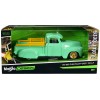 1950 Chevrolet 3100 Pickup Truck Lowrider Light Green with Gold Wheels 'Lowriders' Series 1/24 Diecast Model Car by Maisto