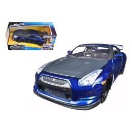Brian's 2009 Nissan GTR R35 Blue 'Fast & Furious 7' Movie 1/24 Diecast Model Car by Jada