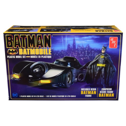 Skill 2 Model Kit Batmobile with Resin Batman Figurine 'Batman' (1989)  1/25 Scale Model by AMT