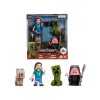 Set of 4 Diecast Figures 'A Minecraft Movie' (2025) Movie 'Metalfigs' Series Diecast Models by Jada