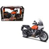 2021 Harley Davidson Pan America 1250 Motorcycle Orange and Black 'H-D Custom' 1/12 Diecast Model by Maisto