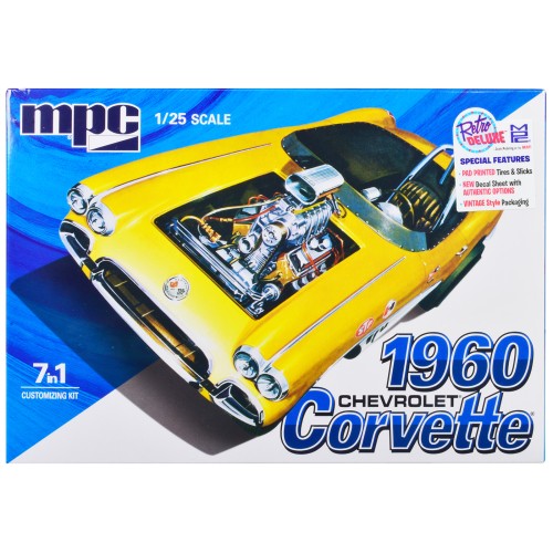 Skill 2 Model Kit 1960 Chevrolet Corvette 7-in-1 Kit 1/25 Scale Model by MPC
