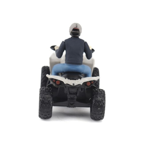 Can-Am Renegade X XC 1000R ATV Chalk Gray with Driver Figure 1/32 Diecast Model by BRP Models