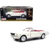 1964 1/2 Ford Mustang Convertible White with Red Interior James Bond 007 'Goldfinger' (1964) Movie 'James Bond Collection' Series 1/24 Diecast Model Car by Motormax