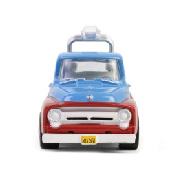 1956 Ford F-100 Pickup Truck with Tool Boxes and Ladders 'Chevron' Blue and Red 'Chevron Special Edition' Series 1 1/64 Diecast Model Car by Greenlight