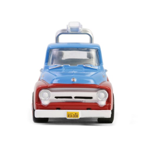 1956 Ford F-100 Pickup Truck with Tool Boxes and Ladders 'Chevron' Blue and Red 'Chevron Special Edition' Series 1 1/64 Diecast Model Car by Greenlight
