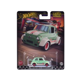 1960's Fiat 500 D Modificado Light Green with Stripes 'Boulevard' Series Diecast Model Car by Hot Wheels