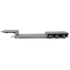 3-Axle Double-Drop Flatbed Trailer Silver Top 1/87 (HO) Plastic Model by Promotex