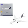 Boeing 777F Commercial Aircraft with Flaps Down 'Lufthansa Cargo' White with Dark Blue Tail 1/400 Diecast Model Airplane by GeminiJets