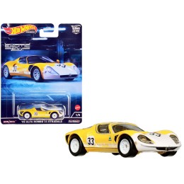 1969 Alfa Romeo 33 Stradale #33 Yellow and White 'Exotic Envy' Series Diecast Model Car by Hot Wheels