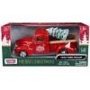 1940 Ford Pickup Truck Red 'Merry Christmas' with Tree Accessory 1/24 Diecast Model Car by Motormax