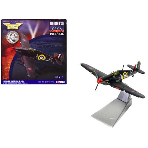 Hawker Hurricane Mk.I Fighter Aircraft 'Sqn Ldr. Ian Richard 'Widge' Gleed No.87 Sqn Colerne' (1941) British Royal Air Force 'The Aviation Archive' Series 1/72 Diecast Model by Corgi