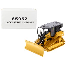 CAT Caterpillar D5 LGP Track Type Tractor Fire Dozer Yellow with Operator 'High Line' Series 1/50 Diecast Model by Diecast Masters
