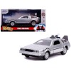 DeLorean DMC (Time Machine) Silver 'Back to the Future Part II' (1989) Movie 'Hollywood Rides' Series 1/32 Diecast Model Car by Jada