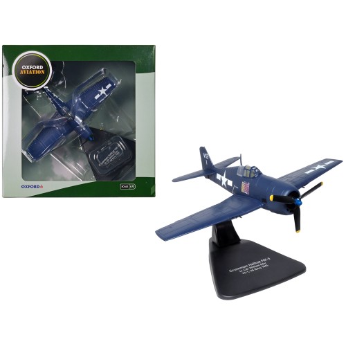 Grumman Hellcat F6F-5 Fighter Aircraft 'Lt. Cdr. Willard E. Eder VS-1' (1945) United States Navy 'Oxford Aviation' Series 1/72 Diecast Model Airplane by Oxford Diecast