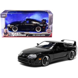 1995 Toyota Supra Black 'Fast & Furious' Movie 1/24 Diecast Model Car by Jada