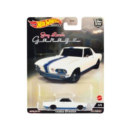 1966 Chevrolet Corvair Yenko Stinger White with Blue Stripes 'Jay Leno’s Garage' Diecast Model Car by Hot Wheels