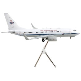 Boeing 737-700 Transport Aircraft 'Royal Australian Air Force 100th Anniversary - A36-001' White and Gray 'Gemini 200' Series 1/200 Diecast Model Airplane by GeminiJets
