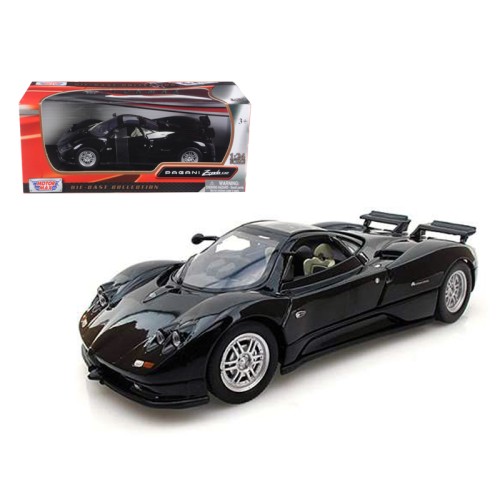 Pagani Zonda C12 Black 1/24 Diecast Car Model by Motormax