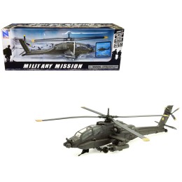 Boeing AH-64 Apache Attack Helicopter Olive Drab 'United States Army' 'Military Mission' Series 1/55 Diecast Model by New Ray