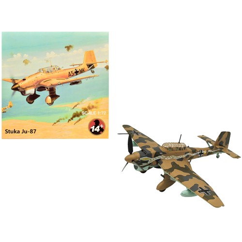 Junkers Ju 87R Trop Stuka Bomber Aircraft 'Immelmann 6./StG 2 Libya' (1941) German Luftwaffe 1/72 Diecast Model Airplane