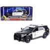 2015 Ford Police Interceptor Utility Black and White 'Los Angeles Police Department (LAPD)' with Flashing Light Bar and Front and Rear Lights and Sounds 1/24 Diecast Model Car by Motormax