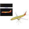 Boeing 737 MAX 8 Commercial Aircraft 'Southwest Airlines' Gold and Red 'Gemini 200' Series 1/200 Diecast Model Airplane by GeminiJets