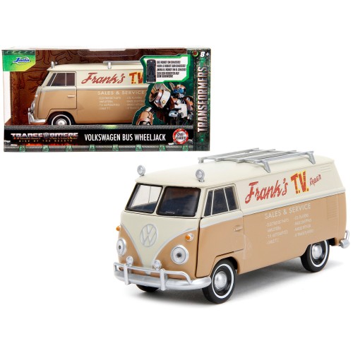 Volkswagen Bus 'WheelJack' Tan and Beige 'Frank's TV Repair' 'Transformers: Rise of the Beasts' (2023) Movie 'Hollywood Rides' Series 1/32 Diecast Model Car by Jada
