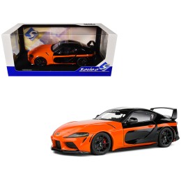 2024 Toyota GR Supra 'StreetFighter' Orange and Black 1/18 Diecast Model Car by Solido