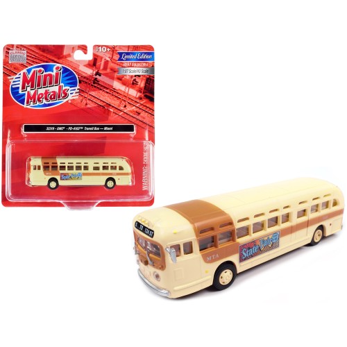 GMC PD-4103 Transit Bus #948 Beige 'MTA Miami' 1/87 (HO) Scale Model by Classic Metal Works