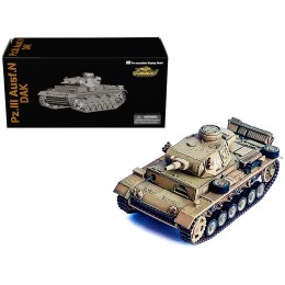 Germany Pz.Kpfw.III Ausf.N DAK Tank #124 's.Pz.Abt.501 Tunisia Tiger Insignia' (1942/43) 'NEO Dragon Armor' Series 1/72 Plastic Model by Dragon Models