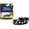 1966 Ford GT40 MKII #2 Black with Silver Stripes and Gold Wheels 1/64 Diecast Model Car by Muscle Machines