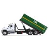 Mack Granite MP Refuse Garbage Truck with Tub-Style Roll-Off Container 'Waste Management' White and Green 1/87 (HO) Diecast Model by First Gear