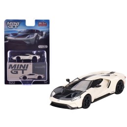 Ford GT '1964 Prototype Heritage Edition' Wimbledon White with Black Hood and Stripe Limited Edition to 2400 pieces Worldwide 1/64 Diecast Model Car by Mini GT