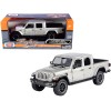 2021 Jeep Gladiator Overland (Closed Top) Pickup Truck Silver Metallic 1/24-1/27 Diecast Model Car by Motormax