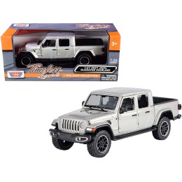 2021 Jeep Gladiator Overland (Closed Top) Pickup Truck Silver Metallic 1/24-1/27 Diecast Model Car by Motormax