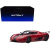 Koenigsegg Agera RS Chili Red with Black Accents 1/18  Model Car by Autoart