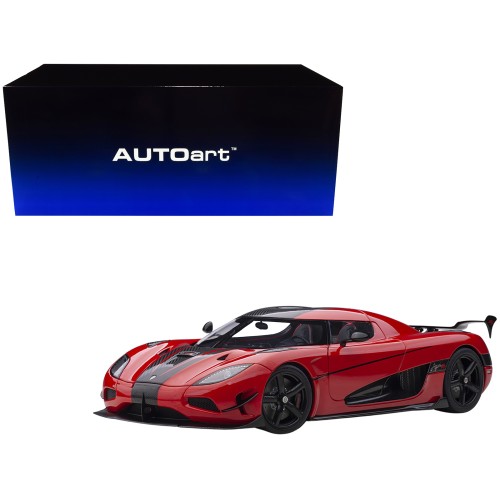 Koenigsegg Agera RS Chili Red with Black Accents 1/18  Model Car by Autoart