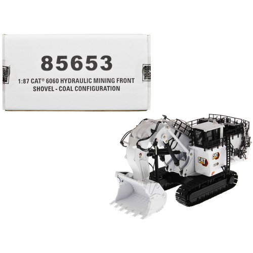CAT Caterpillar 6060 Hydraulic Mining Front Shovel Coal Configuration White 'High Line Series' 1/87 (HO) Scale Diecast Model by Diecast Masters