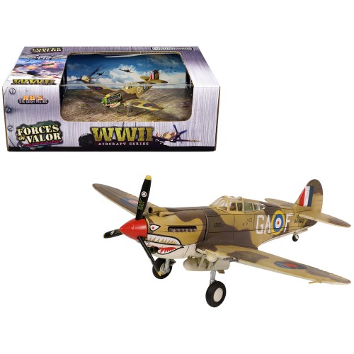 Curtiss P-40B Tomahawk MK IIB Aircraft Fighter '112 Squadron (Royal Air Force) AK402 GA-F North Africa' (October 1941) 'WW2 Aircrafts Series' 1/72 Diecast Model by Forces of Valor