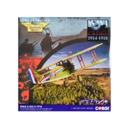 SPAD S.XIII Aircraft 'Captain Robert Soubiran 103rd Aero Squadron USAS Foucaucourt Aerodrome France' (1918) United States Army Air Service 'The Aviation Archive' Series 1/48 Diecast Model by Corgi
